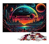Alien Planet JigsawPuzzle 1000 Pieces for Adults Challenging Puzzles Brain Teaser, Adult Game, Family Interactive Activity 26X38CM/10.23x14.96inch