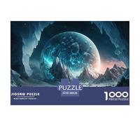 Alien Planet Landscape 1000 Piece Jigsaw Puzzle Paper for Adults Night Sky Puzzle Game for Family Relaxing Focus Gift 38x26cm/1000pcs