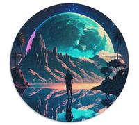 Alien Planet Landscape Jigsaw Puzzle 1000 Pieces 1000 Pieces Round Puzzle Gifts for Home Decor, Brain Training 67.5x67.5cm