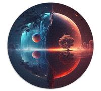 Alien Planet Landscape JigsawPuzzle 1000 Pieces for Adults Difficult Puzzles for Adults Family Interaction & Fun Gift, Vibrant Abstract Design 1000pcs (67.5x67.5cm)