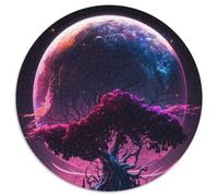 Alien Planet Landscape Puzzles for 1000 Piece 1000 Piece Round Jigsaw Brain Teaser, Adult Game, Family Interactive Activity 67.5x67.5cm