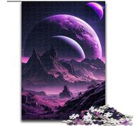 Alien Planet Landscape Puzzles for 1000 Piece Wooden Jigsaw Challenging Brain Teaser for Teenagers, Family Game Night Fun size 50x75cm
