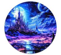 Alien Planet Landscape Round Puzzles 1000 Pieces Puzzle Gifts Challenging Brain Teaser for Teenagers,Family Fun,DIY Home Decor Gift 67.5x67.5cm