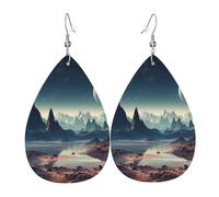 Alien Planet Leather Earring Creative Pendant Fashion Dangle Earrings For Beach Women