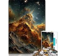 Alien Planet Nebula Jigsaws 1000 Pieces for Teenagers,Stress Reliever Staycation Kill Time with Matching Poster And Trivia Sheet (75x50cm)