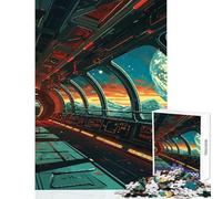 Alien Planet Pixel Art 1000 Piece Jigsaws for Teenagers Puzzle Improve Attention Span And Focus Peaceful Relaxing Leisure Fun (50x75cm)