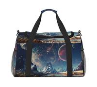 Alien Planet Print Hand Travel Bag Ideal for Long-Distance Travel and Daily Use