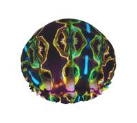 Alien Planet Print Reusable Bath Shower Caps For Women Long Hair,Double Layer Bathing Shower Hat