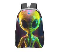 Alien Planet Print School Transparent Backpack Pvc Clear Bag Daily Necessities Work Travel Boys Girls