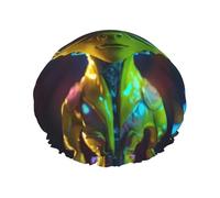 Alien Planet Print Shower Essentials Bonnet For Women, Large Washable Elastic Band Bath Hair Wrap Shower Cap