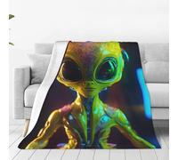 Alien Planet Print Throw Blanket All Seasons Blankets Soft Cozy Flannel Blanket,for Bed Couch Sofa Decor