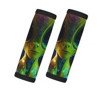 Alien Planet Print Travel Essentials Luggage Handle Wrap Grips 2 Packs Easy Identification Suitcases
