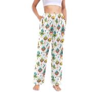 Alien Planet Pyjama Bottoms Women's Casual Wide Leg Pajama Pants with Pockets Sleepwear