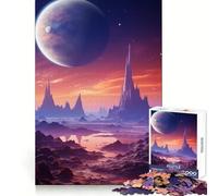 Alien Planet Rivers Jigsaw Puzzles for Teenagers 1000 Recreational Game Firm Edge Pattern Assemble Perfect Art (50x75cm)