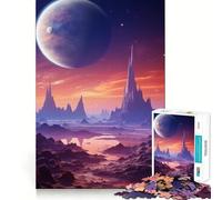 Alien Planet Rivers Jigsaw Puzzles for Teenagers 1000 Recreational Game Firm Edge Pattern Assemble Perfect Art (50x75cm)