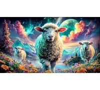 Alien-playing-guitar-in-space 1000Pc Jigsaw Puzzles for Kid Toys 100% Recycled Cardboard Decoration 75x50cm/1000pcs