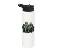 Alien Playing Video Games Aliens While Gaming Boys Gamer Stainless Steel Insulated Water Bottle