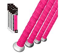 Alien Pros Bat Grip Tape for Baseball (4 Grips) - 1.1 mm Precut and Pro Feel Bat Tape - Replacement for Old baseball bat grip - Wrap Your Bat for an Epic Home Run (4 Grips, Pink)
