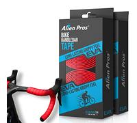Alien Pros Bike Handlebar Tape EVA (Set of 4) Red - Enhance your bike grip with these bicycle handle bar tape - Wrap your bike for an awesome comfortable ride (Set of 4, RedO