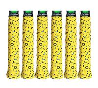 Alien Pros Tennis Racket Grip Tape (6 Grips) - Precut and Dry Feel Tennis Grip - Designer Tennis Overgrip Grip Tape Tennis Racket - Wrap Your Racquet for High Performance (6 Grips, Smiley)
