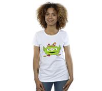 Alien Pumpkin Basket Cotton Halloween T-Shirt Toy Story White S