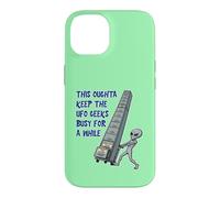 Alien Pushing Top-Secret UFO Files Funny Sci Fi Graphic Case for iPhone 14