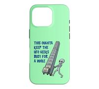 Alien Pushing Top-Secret UFO Files Funny Sci Fi Graphic Case for iPhone 16 Pro