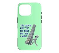 Alien Pushing Top-Secret UFO Files Funny Sci Fi Graphic Case for iPhone 16 Pro