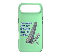 Alien Pushing Top-Secret UFO Files Funny Sci Fi Graphic Case for iPhone Air