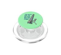 Alien Pushing Top-Secret UFO Files Funny Sci Fi Graphic PopSockets PopGrip for MagSafe