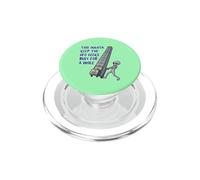 Alien Pushing Top-Secret UFO Files Funny Sci Fi Graphic PopSockets PopGrip for MagSafe