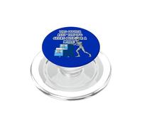 Alien Pushing Top-Secret UFO Files Funny Sci Fi Graphic PopSockets PopGrip for MagSafe