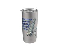 Alien Pushing Top-Secret UFO Files Funny Sci Fi Graphic Stainless Steel Insulated Tumbler