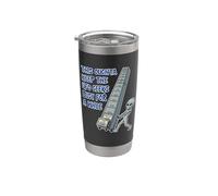 Alien Pushing Top-Secret UFO Files Funny Sci Fi Graphic Stainless Steel Insulated Tumbler