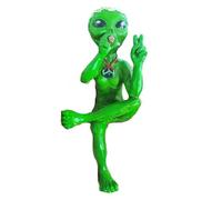 Alien Resin Statue Ornament, Funny Garden Ornaments, Cool Stuff with Ancient Aliens Ornament, Indoor Outdoor Yard Decor for Home Office Collectible Figurine Gift