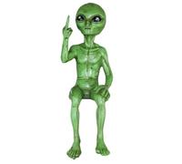 Alien Resin Statue Ornament, Funny Garden Ornaments, Cool Stuff with Ancient Aliens Ornament, Indoor Outdoor Yard Decor for Home Office Collectible Figurine Gift
