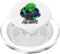 Alien Rockstar Funny Martian Outer Space Sci Fi Invasion PopSockets PopGrip for MagSafe