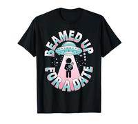 Alien Romance UFO Interspecies Beamed Up for A Date T-Shirt