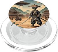 Alien Samurai Warrior Invasion Flying Saucers PopSockets PopGrip for MagSafe