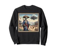 Alien Samurai Warrior Invasion Flying Saucers Sweatshirt
