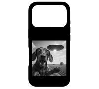 Alien Saucer Dachshund Selfie Shock Close Up Sky Scene Panic Case for iPhone 17 Pro
