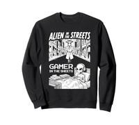 Alien Sci Fi Gamer Humor Creative Dual Life Character Art Sweatshirt