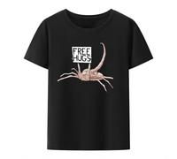 Alien-Scorpion-Beg-Free-Hugs-Printed-T-Shirts-Men-Women-Harajuku-Undertale-Fitness-Streetwear-Unisex-Short Black