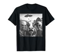 Alien Selfie Funny UFO Cow Abduction Conspiracy Alien Lovers T-Shirt