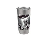 Alien Selfie UFO Sci Fi Funny Outer-Space Forest Stainless Steel Insulated Tumbler