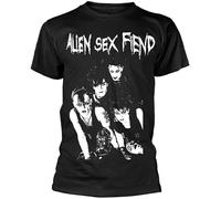 Alien Sex Fiend T-Shirt Graphic Printed Top Tee for Men Black L