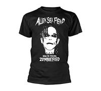 Alien Sex Fiend Zombiefied T-Shirt Graphic Tee Printed Shirt Short Sleeve for Mens Black