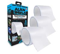 Alien Shield by Bell+Howell Transparent Sealing Tape Waterproof Repair Tape Adhesive Strips Patch Tape to Repair Tears, Cracks, and Leaks, 3 Rolls Total 15 Feet Rolls x 4” Width As Seen On TV