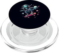 Alien Skateboard Skater Cool Skateboarding Space Freestyle PopSockets PopGrip for MagSafe