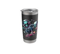 Alien Skateboard Skater Cool Skateboarding Space Freestyle Stainless Steel Insulated Tumbler